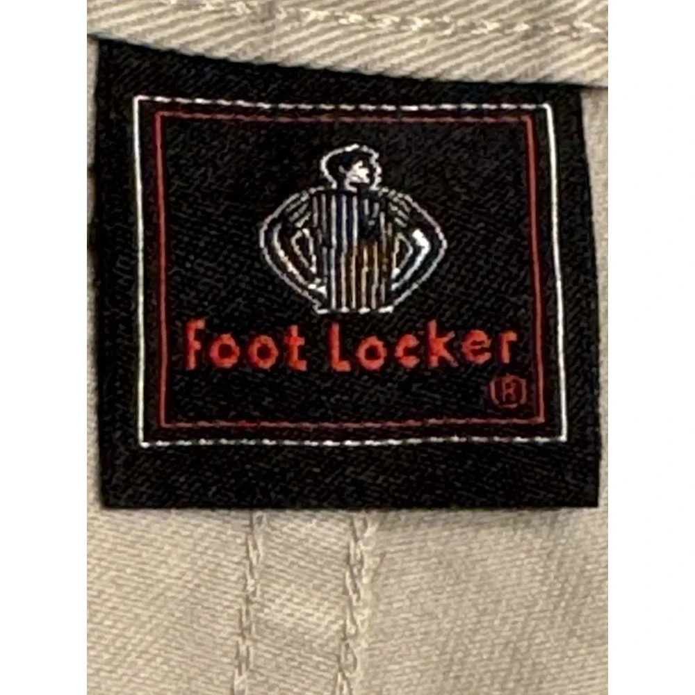 Foot Locker Mens 38 Cargo Shorts Khaki 100% Cotton Twill Flat Front Outdoor
